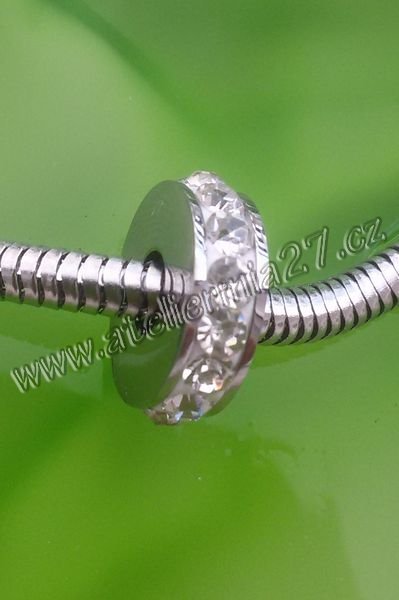 Korálek z chirurgické oceli - Křištálový prstenec - Kliknutím na obrázek zavřete