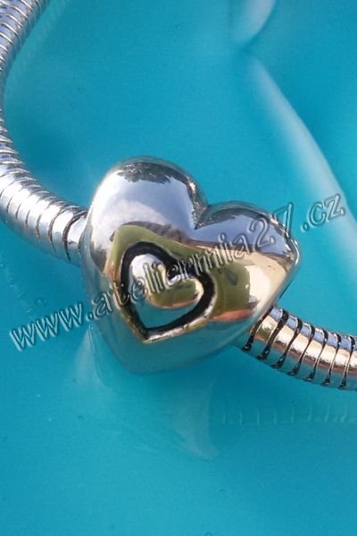 Korálek z chirurgické oceli - Srdce z pohádek - Kliknutím na obrázek zavřete