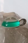 Zářící skleněný přívěsek- Tyrkysové snění, velikost 20mm