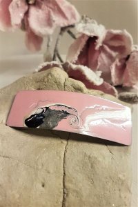 Malované spony do vlasů, velikost mechaniky 8 cm