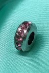 Korálek z chirurgické oceli - Růžový prstenec